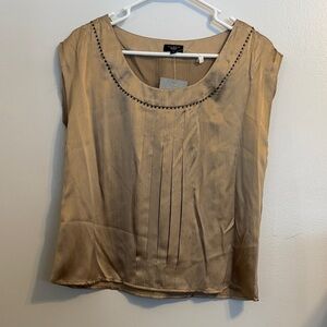 NWT Vintage Silk Cap Sleeve Blouse